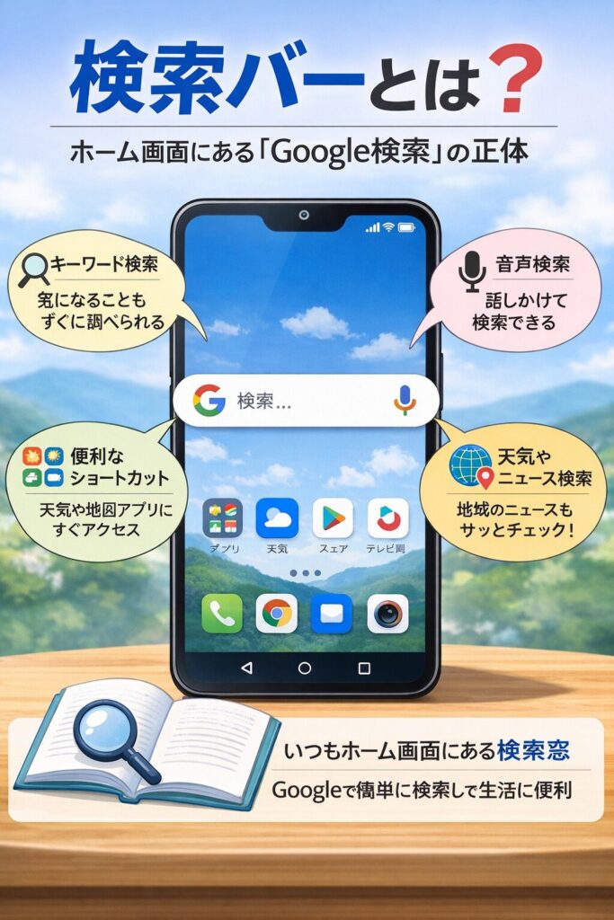 検索バーとは？｜ホーム画面にある「Google検索」の正体