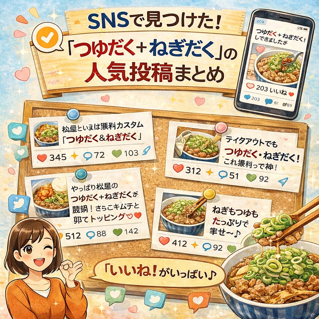 SNSで見つけた!「つゆだく・ねぎだく」の人気投稿まとめ
