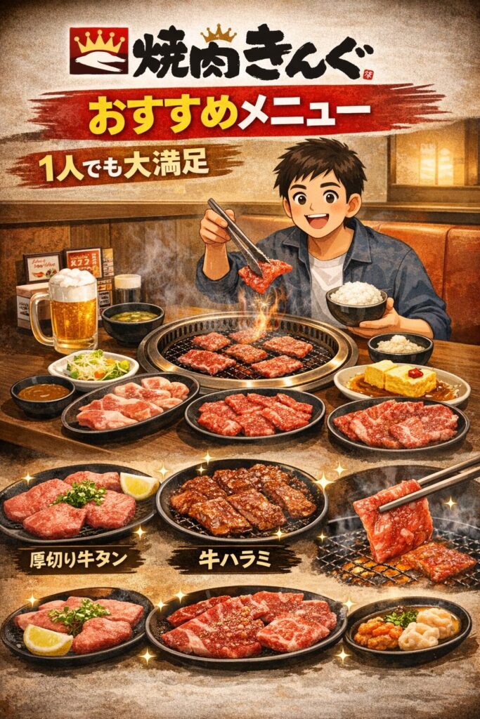 焼肉きんぐのおすすめメニュー｜1人でも大満足