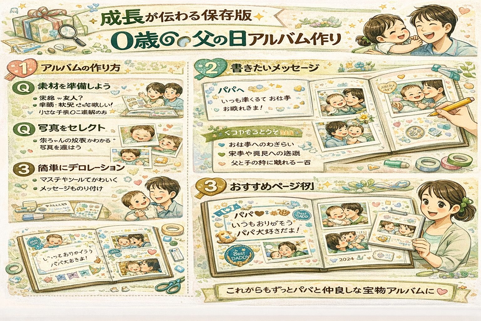 成長が伝わる保存版：0歳の父の日アルバム作りガイド