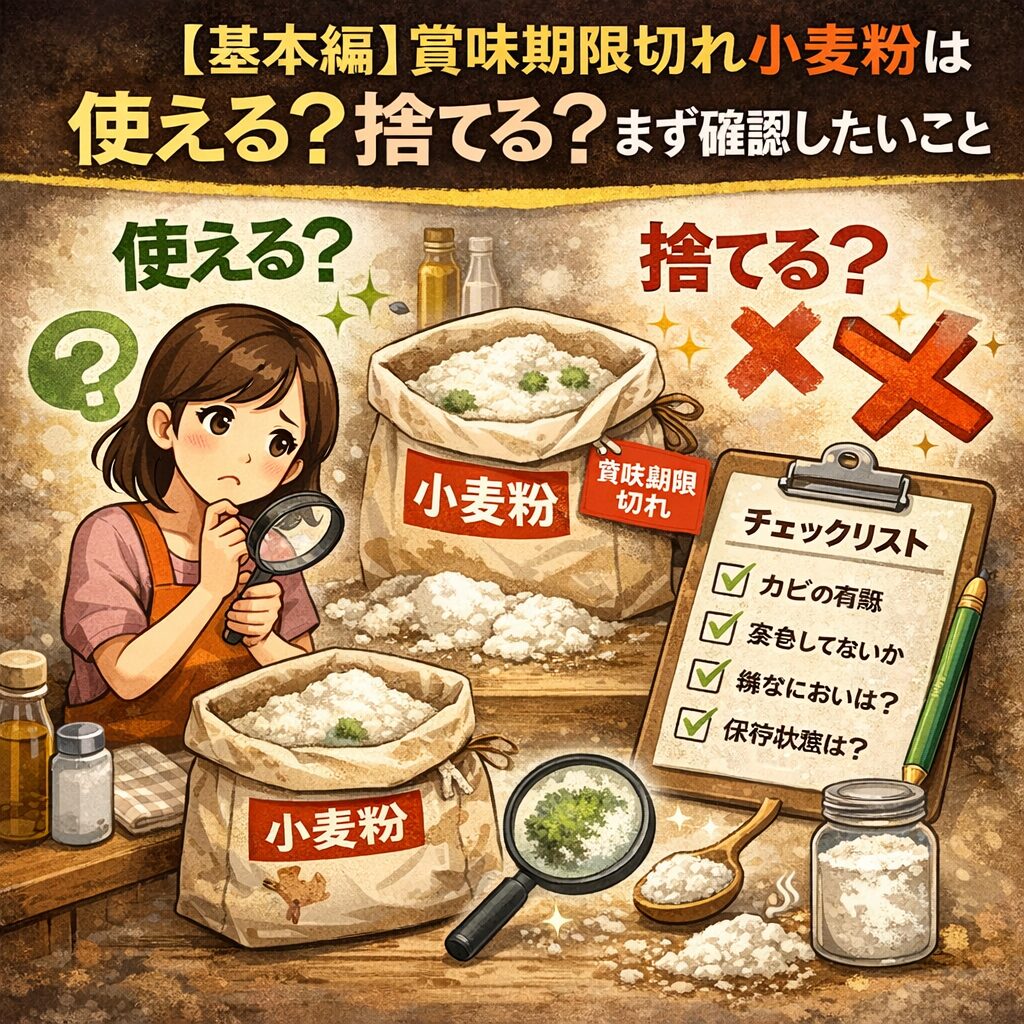【基本編】賞味期限切れ小麦粉は使える？捨てる？まず確認したいこと