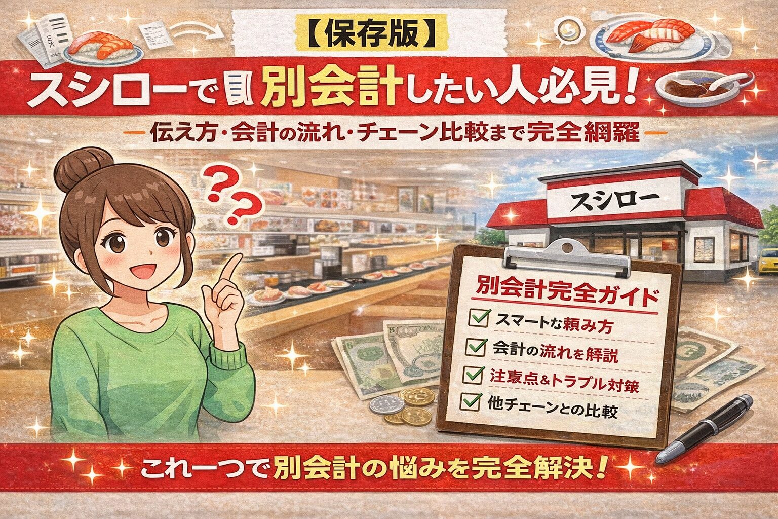 【保存版】スシローで別会計したい人必見！伝え方・会計の流れ・チェーン比較まで完全網羅