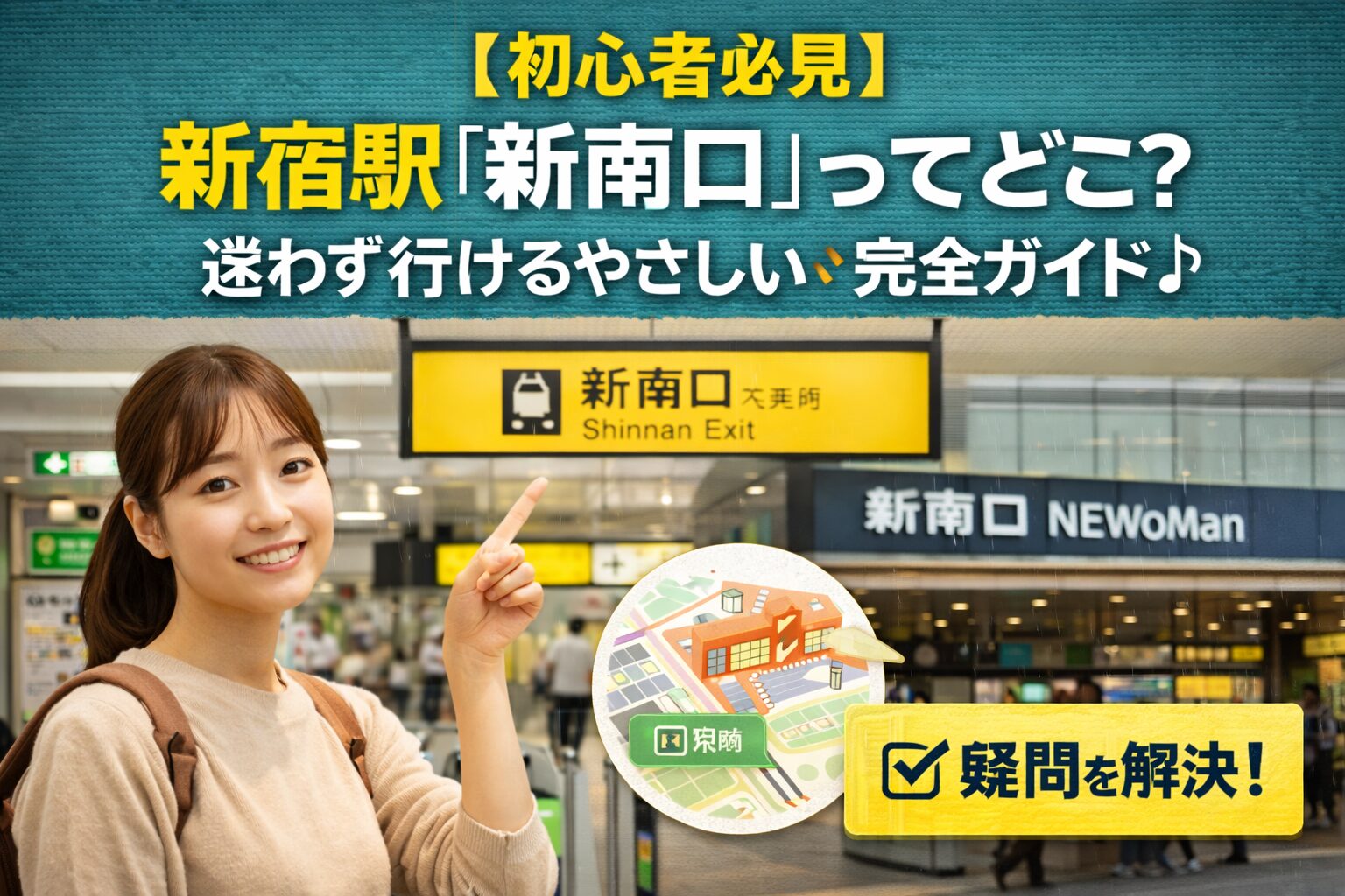 【初心者必見】新宿駅「新南口」ってどこ？迷わず行けるやさしい完全ガイド♪