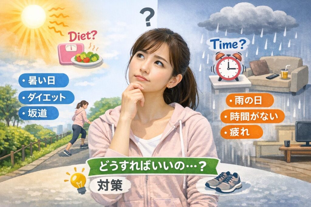 歩く時間が前後する理由とその対策