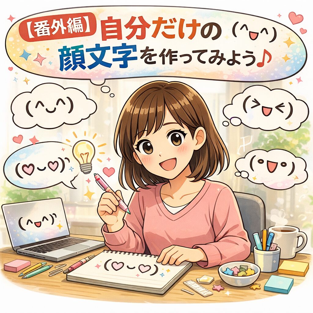 【番外編】自分だけの顔文字を作ってみよう♪