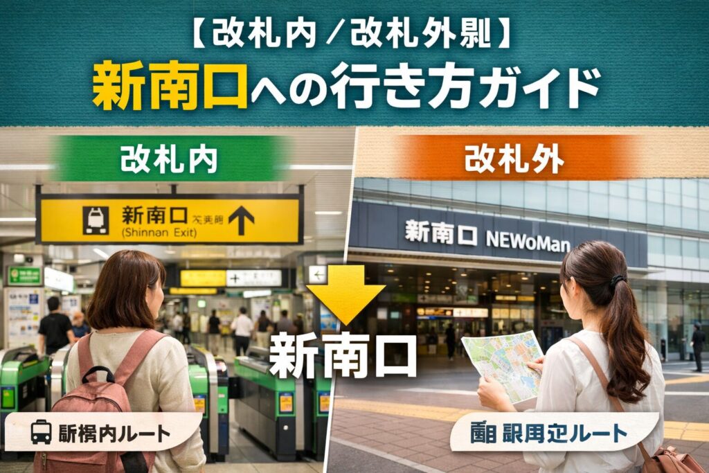 【改札内／改札外別】新南口への行き方ガイド