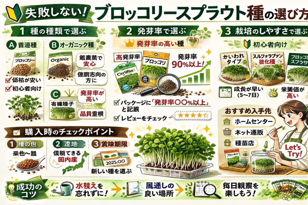 失敗しない！ブロッコリースプラウト種の選び方