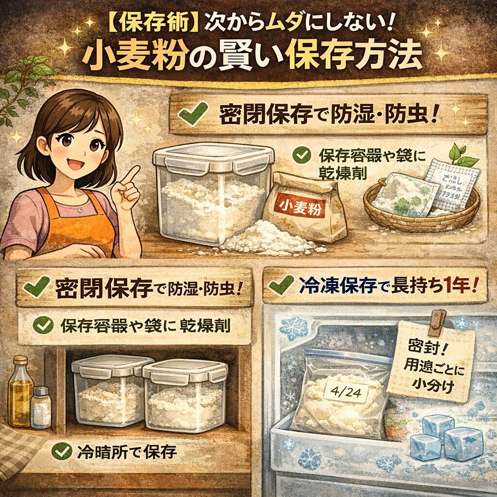 【保存術】次からムダにしない！小麦粉の賢い保存方法