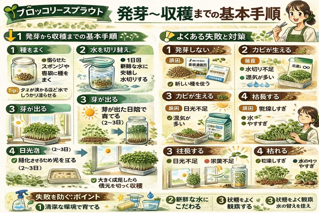 発芽〜収穫までの基本手順とよくある失敗対策