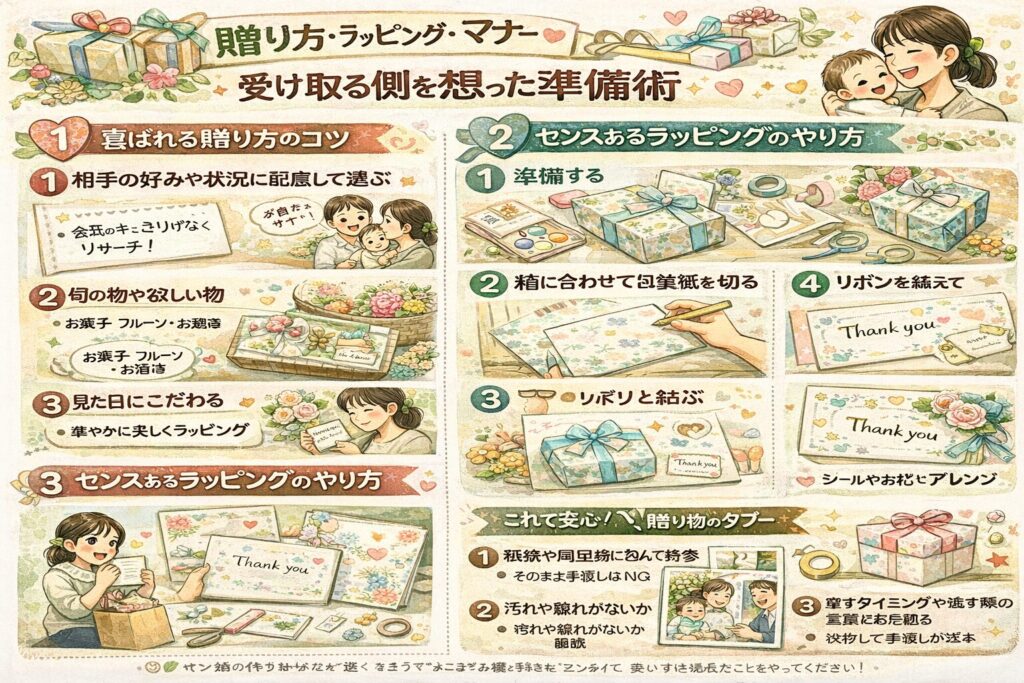 贈り方・ラッピング・マナー:受け取る側を想った準備術