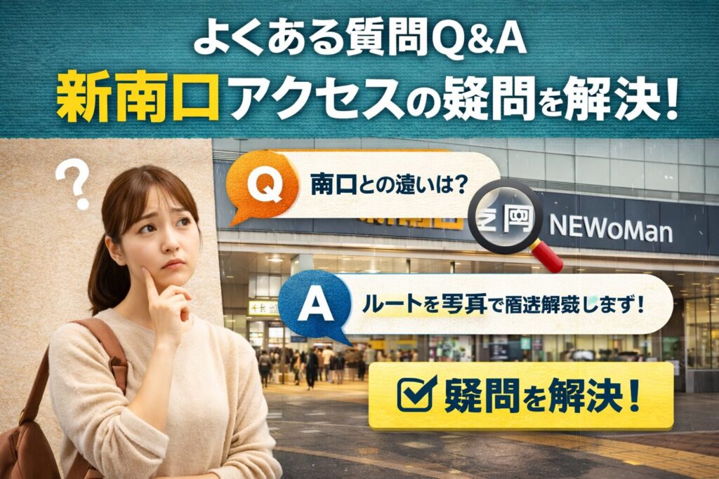 よくある質問Q&A｜新南口アクセスの疑問を解決！
