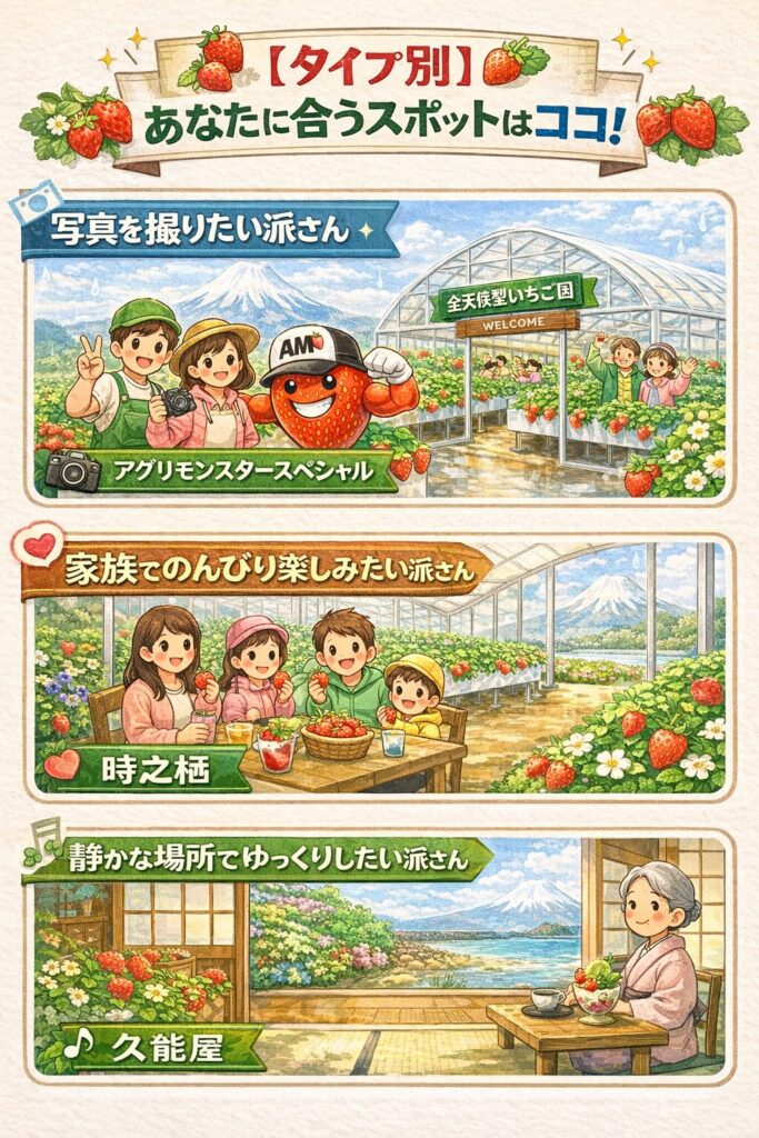 【タイプ別】あなたに合うスポットはココ!