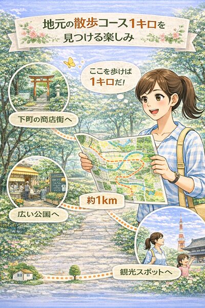 【ミニコラム】1キロ歩いたらどこまで行ける？距離感で選ぶ街歩き例