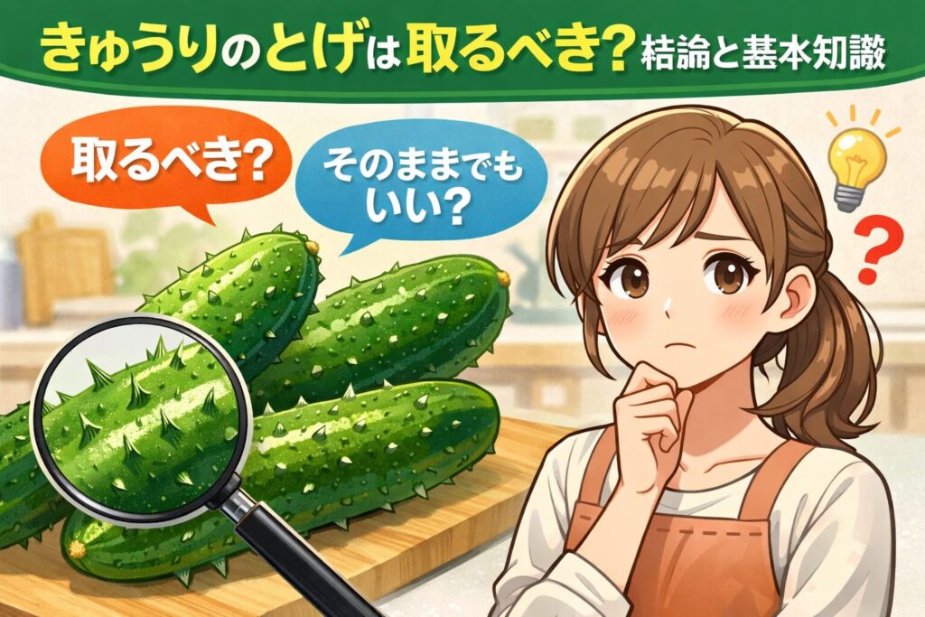 きゅうりのとげは取るべき？結論と基本知識