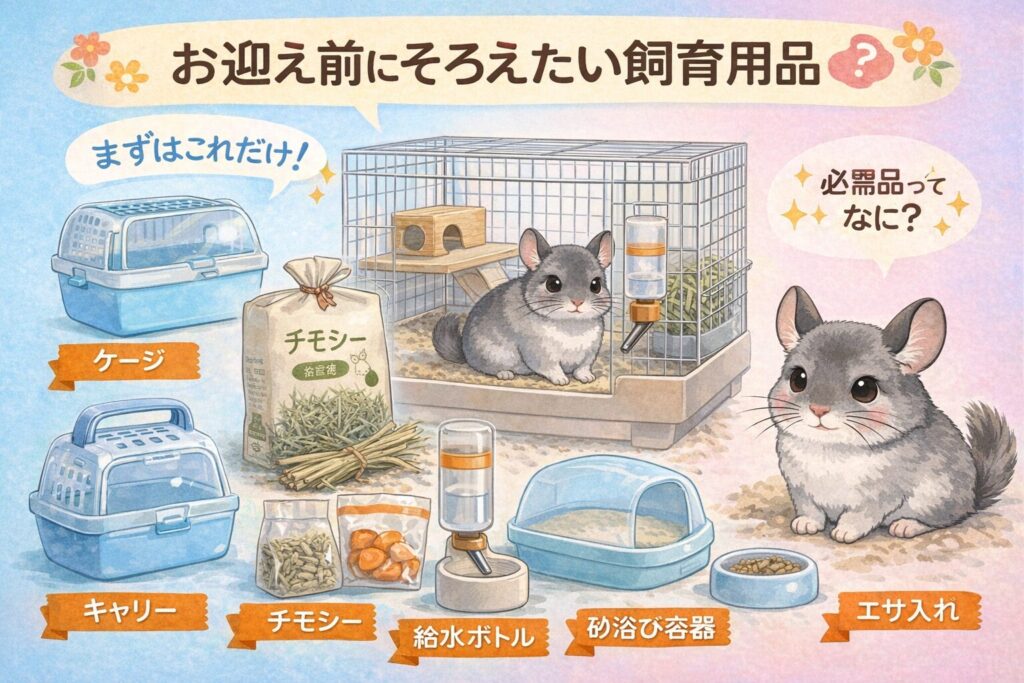 お迎え前にそろえたい飼育用品