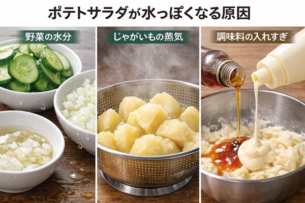 ポテトサラダが水っぽくなる主な原因