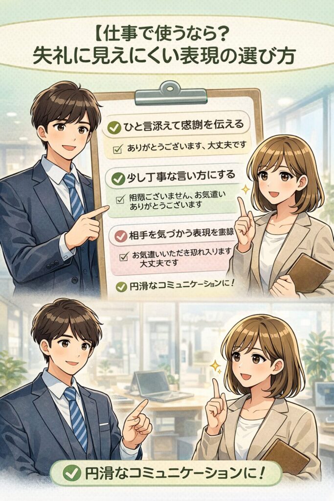 仕事で使うなら？失礼に見えにくい表現の選び方