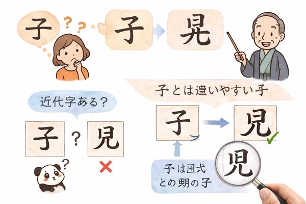 子に旧字はある？『兒』との違いと間違えやすい字をやさしく解説
