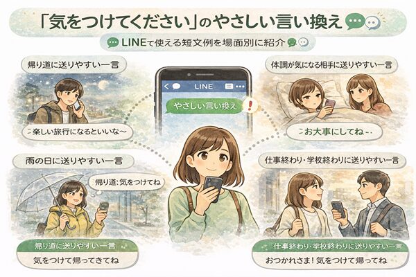 「気をつけてください」のやさしい言い換え｜LINEで使える短文例を場面別に紹介