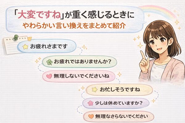 「大変ですね」が重く感じるときに｜やわらかい言い換えをまとめて紹介