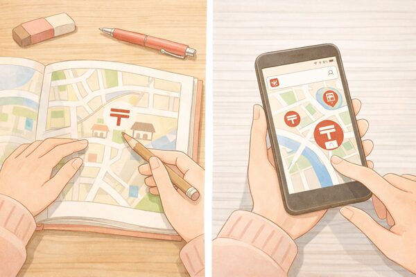 地図アプリで郵便局の記号が見つけにくい理由