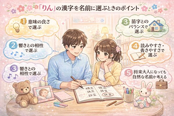 「りん」の漢字を名前に選ぶときのポイント