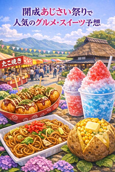 開成あじさい祭りで人気のグルメ・スイーツ予想