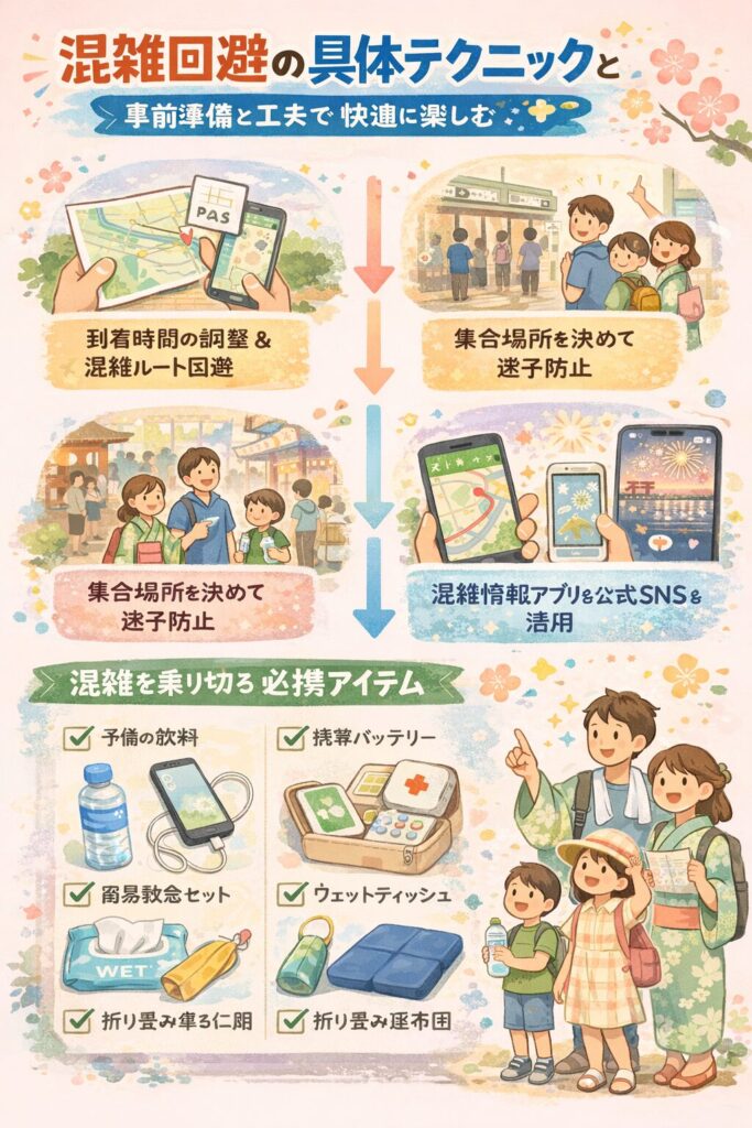 混雑回避の具体テクニックと準備物