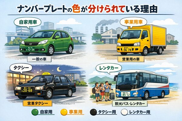 ナンバープレートの色が分けられている理由