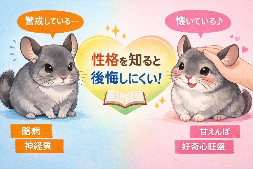 チンチラの性格を知ると後悔しにくくなる