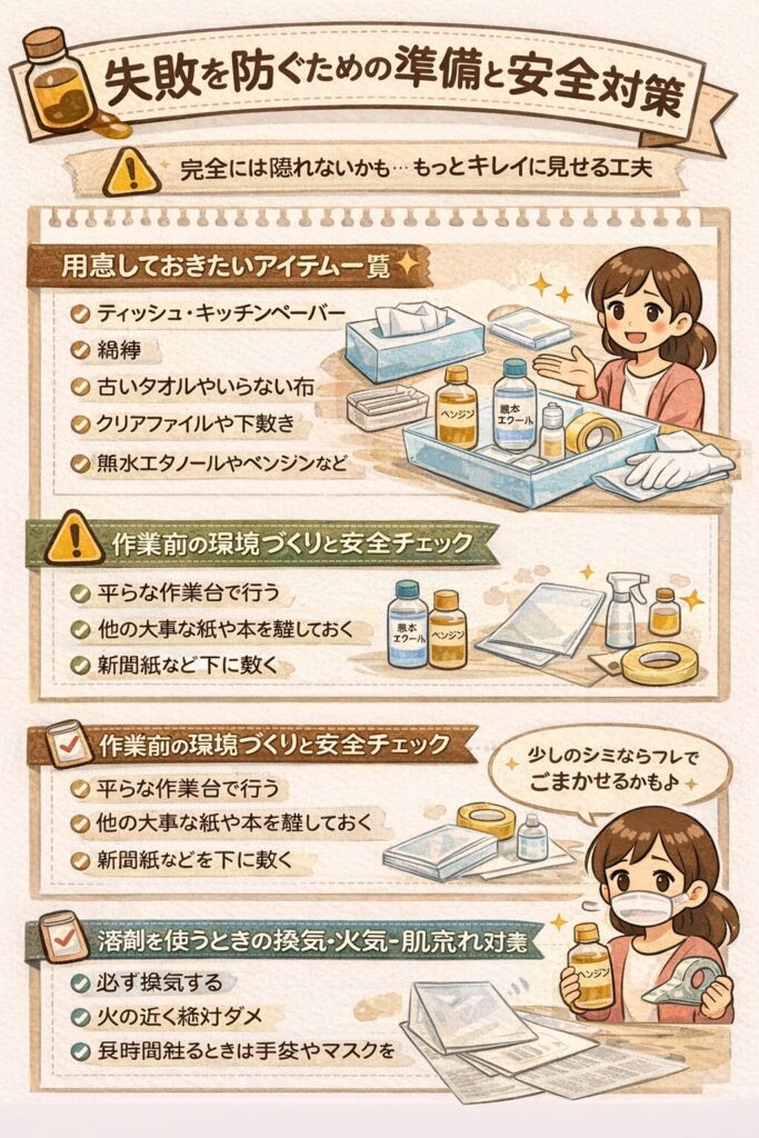 失敗を防ぐための準備と安全対策