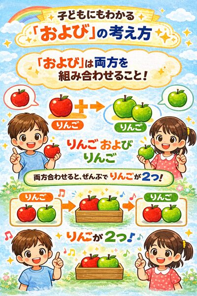 子どもにもわかる「および」の考え方