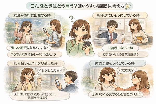 こんなときはどう言う？迷いやすい場面別の考え方