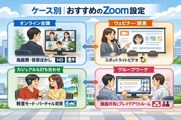 ケース別｜おすすめのZoom設定