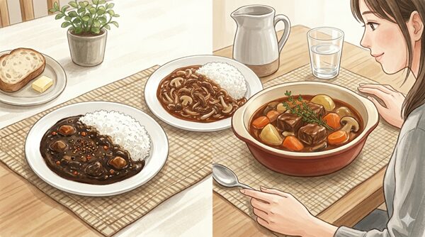 カレーとハヤシライスとビーフ シチューの違いは何？