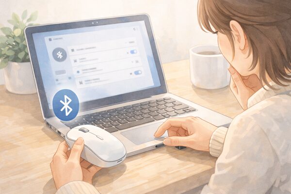 ワイヤレスマウスの接続設定確認