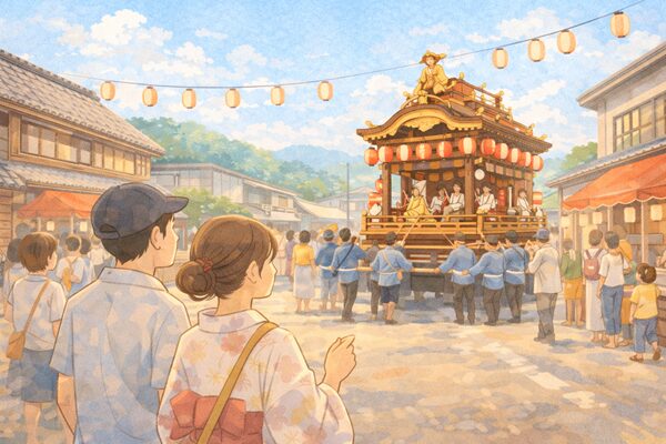 夏祭りの浮かれた浮き車