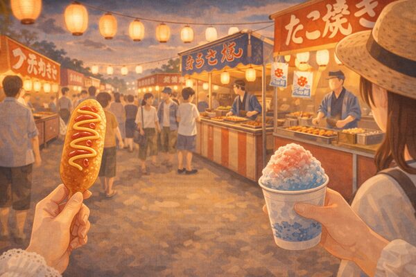 夏祭りの屋台風景