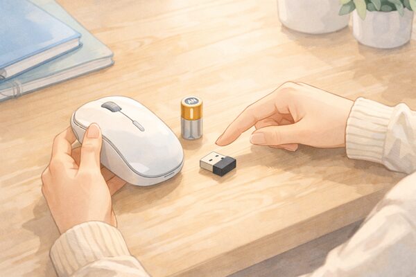 無線マウスと小物の検査