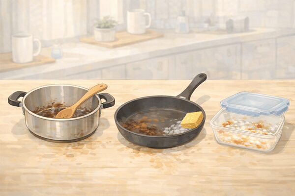 鍋・フライパン・食器別|こびりついた汚れを落とすコツ