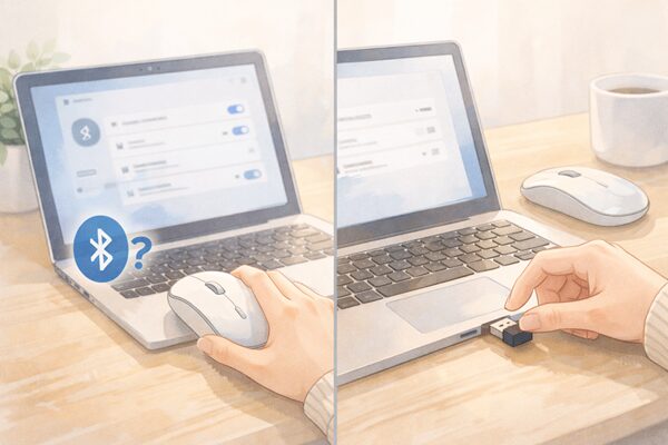 無線マウス接続方法の比較