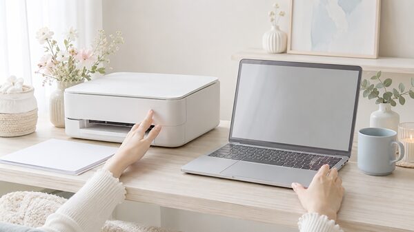 プリンターで印刷できないときに電源や接続を確認するイメージ