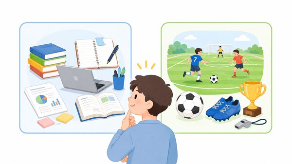 勉強や仕事とスポーツの試合を見比べて「実践」と「実戦」の違いを理解する人物