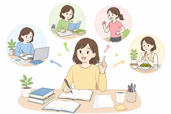 学んだ内容を仕事や勉強、運動、食生活の行動に移す女性