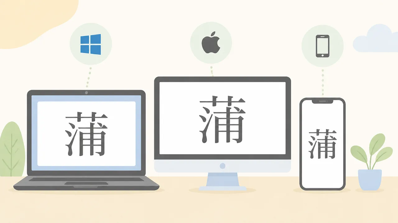 蒲の草冠が離れている理由とは?漢字の形と見分け方